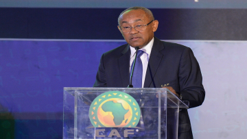Confederation of African Football (CAF) President Ahmad Ahmad speaks during the 12th CAF Extraordinary General Assembly in the Egyptian Red Sea resort city of Sharm El-Sheikh on September 30, 2018. (Photo by MOHAMED EL-SHAHED / AFP) (Photo credit should read MOHAMED EL-SHAHED/AFP/Getty Images)