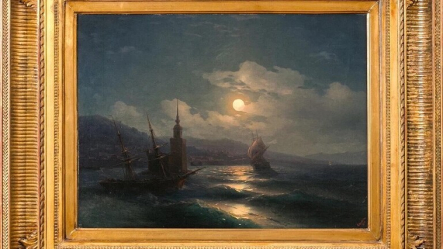 لوحة "ليلة مقمرة" بريشة أيفازوفسكي