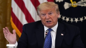 President Donald Trump speaks during a Cabinet Meeting in the East Room of the White House, Tuesday, May 19, 2020, in Washington. (AP Photo/Evan Vucci)