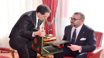 SM le Roi reأ§oit أ  Rabat le Chef du gouvernement, le ministre de l'Intأ©rieur et le ministre de lâ€™Economie et des Finances