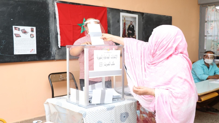 أحد مكاتب الاقتراع بخنيفرة
