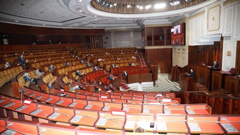 M. Saad Dine El Otmani s'exprimant lors de la séance mensuelle des questions de politique générale