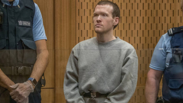 Brenton Tarrant, the gunman who shot and killed worshippers in the Christchurch mosque attacks, is seen during his sentencing at the High Court in Christchurch, New Zealand, August 24, 2020. John Kirk-Anderson/Pool via REUTERS TPX IMAGES OF THE DAY