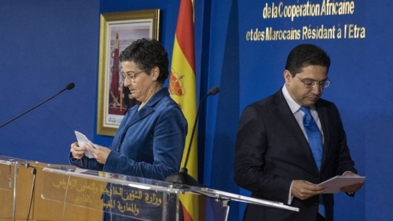 المغرب وإسبانيا مؤتمر صحفي مشترك لوزراء الخارجية (الحكومات السابقة)